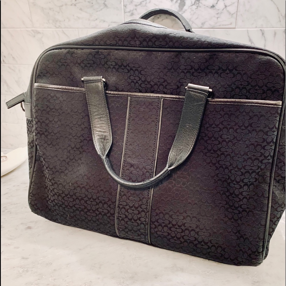 COACH Signature Canvas Laptop/Messenger Bag